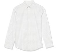 Calvin Klein Boys' Big Long Sleeve Printed Button-Down Dress Shirt