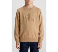 Calvin Klein Boys Quilted Monogram Sweater Sandy Beige Taglia: 14 | Maglioni Outlet | kids | Marrone