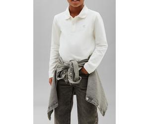 Calvin Klein Boys Solid Pique Polo Long Sleeve Tofu Taglia: 8 | Camicie Outlet | Unisex