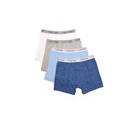Calvin Klein Boys Underwear 4 Pack Boxer Briefs-Basics Value Pack Corti, Blu Grigio Bianca Nozioni di Base, X-Large Bambino