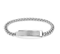 Calvin Klein Braccialetto a Catena da Uomo Collezione ICONIC ID in Acciaio Inossidabile con una Placca Incisa - 35000048
