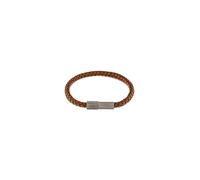 Calvin Klein Braccialetto da Uomo Collezione INDUSTRIAL FACETS con Pelle Marrone e Chiusura Gunmetal - 35100046, Single-Wrap, Brown