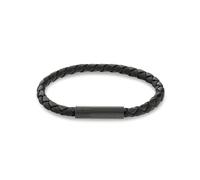 Calvin Klein Braccialetto da Uomo Collezione VELOCITY con Tessuto Intrecciato in Pelle Nera - 35100025
