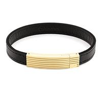 Calvin Klein Braccialetto in pelle da uomo Collezione CIRCUIT Nero - 35000269