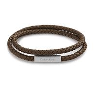 Calvin Klein Braccialetto in pelle da uomo Collezione LATCH Marrone - 35000208