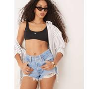 Calvin Klein Donna Top Bikini Bralette Imbottitura Estraibile, Nero (Pvh Black), L