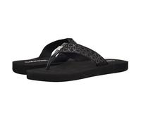 Calvin Klein Caluha, Infradito Donna, Logo Nero 001, 38 EU
