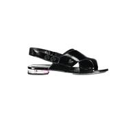 Calvin Klein, ,Shoes ,Donna ,Nero ,37 EU Sandalia Piatto Incrociato Davanti Nero