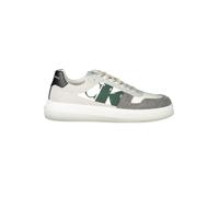 Calvin Klein - Sneakers Uomo Bianche con Dettagli Verdi e Neri - - Shoes - Uomo - Multicolore - 45 EU