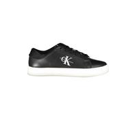 Calvin Klein Uomo Sneakers con Suola Preformata Pelle, Nero (Black/Bright White), 40