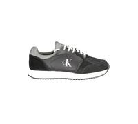 Calvin Klein Uomo Sneakers Running Sock Laceup Eleganti, Multicolor (Black/Charcoal Grey/Bright White), 44