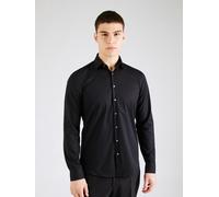 Calvin Klein Poplin Stretch Slim Shirt, Camicia, Uomo, 16, Nero (Black)