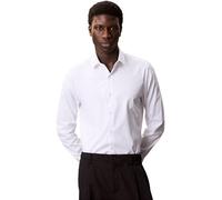 Calvin Klein Camicia da Uomo Slim ESNTL Poplin NOS STR SLD, Bianco (Bianco), S