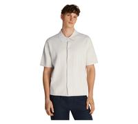Calvin Klein - Camicia Moderna in Mesh Jacquard - - Shirts - Uomo - Grigio - XL