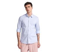 Calvin Klein Camicia Stretch Poplin Slim da Uomo Celeste Modello K10K110856 Cotone S
