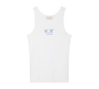 Calvin Klein Canotta a coste con logo ricamato Calvin Klein xsmall Bianco