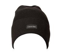 Calvin Klein Cappello CK Cuffia Berretto con Risvolto Articolo KK60K608519 Essential Knit Beanie, BAX Black/Nero, Taglia Unica