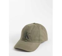 Calvin Klein - Cappello con visiera verde kaki con logo ricamato One Size