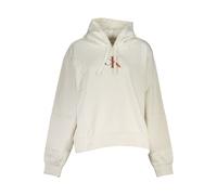 Calvin Klein Chic White Fleece Hooded Sweatshirt - XS