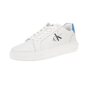 Calvin Klein Chunky Cupsole Mono Lth Ym0ym00681, Scarpe da ginnastica Uomo, White Bright White Malibu Blu, 45 EU