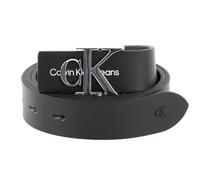 Calvin Klein Cintura Donna Monogram Hardware 3,0 cm Cintura in Pelle, Nera (Black), 75 cm, Nero (Black), 80 cm