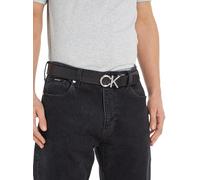 Calvin Klein Cintura in Pelle Uomo, Nero (Ck Black/Dark Brown), 90 cm