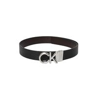 Calvin Klein Cintura in Pelle Uomo, Nero (Ck Black/Dark Brown), 95 cm