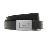 Calvin Klein Cintura Uomo in Pelle con Placca C. Fucile K50K510640 Reversibile Nera/Nera - alta 3 cm. lunghezza130 cm. Accorciabile