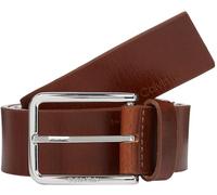 Calvin Klein Cintura Uomo Warmth Oiled Grain 3.5 cm Cintura in Pelle, Marrone (Dark Tan), 85 cm