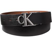 Calvin Klein Cinture da uomo CK BUCKLE TUMBLED 35MM ADJ/REV LV04D7049G, MARRONE (Nero/CK Cognac/Argento Antico), 95, Marrone (Nero/Ck Cognac/Argento Antico), 95 cm