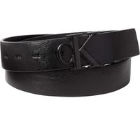 Calvin Klein Cinture da uomo CK BUCKLE TUMBLED 35MM ADJ/REV LV04D7049G, NERO (nero/nero/nero opaco), 105, Nero (Nero/Nero/Nero Opaco), 105