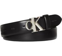 Calvin Klein CK Buckle 30mm Fixed Belt Lv04f7054g, Cinture Donna, Black(Black/Old Silver), 95 cm