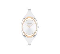 Calvin Klein CK Elation - Orologio da polso da donna, 2 lancette, due tonalità, stile minimalista, modello 25200393, Argento