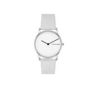 Calvin Klein CK Feel Orologio al quarzo da donna 2H, cassa sottile in acciaio inossidabile e cinturino a rete, stile minimalista, orologio alla moda di alta qualità, 30 mm, Argento, moderno