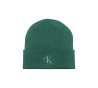 Calvin Klein CK FINE Rib Beanie LV04D8020G Cappello, Verde (Islander), Taglia Unica, Verde (Isolano), Taglia Unica
