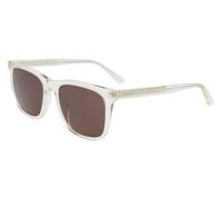 Calvin Klein CK21507S 740 53 Unisex Square Sunglasses - Crystal Light Yellow Frame, Grey Gradient Lenses