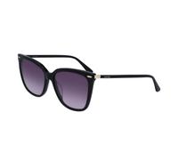 Calvin Klein CK22532S 001 56 Women's Cat-Eye Sunglasses - Black Frame, Purple Gradient Lenses