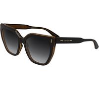 Calvin Klein CK24535S 002, Nero, Acetate, Donne occhiali da sole 55