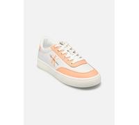 Calvin Klein Jeans Classic Cupsole Low Lace Lth ML YW0YW01296, Sneaker con Suola Donna, Bianco (Bright White/Apricot Ice), 36 EU