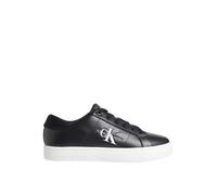 Calvin Klein Uomo Sneakers con Suola Preformata Pelle, Nero (Black/Bright White), 45