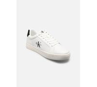 Calvin Klein Uomo Sneakers con Suola Preformata Classic Mono in Pelle, Bianco (Bright White/Black), 44