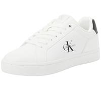 Calvin Klein Classic Cupsole Mono Lth Wn Yw0Yw01902, Basso Top Donna, White (Bright White/Black), 42 EU