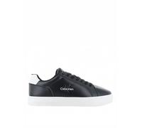 Calvin Klein Classic Cupsole Mono Lth Ym0Ym01369, Basso Top Uomo, Black (Black/Bright White), 47 EU