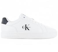 Calvin Klein Uomo Sneakers con Suola Preformata Classic Mono in Pelle, Bianco (Bright White/Black), 41