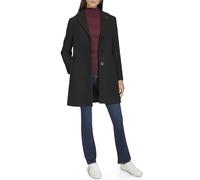 Calvin Klein Classic Faux Wool Overcoat - Long Button Front Winter Jacket Cappotto da pisello Donna (Pacco da 1)