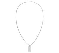 Calvin Klein Collana da uomo con ciondolo a forma di griglia, in acciaio inox, con piastrina per cani, accessorio moderno ed elegante, regalo per lui, Standard, Acciaio inossidabile, Nessuna pietra