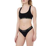 Calvin Klein Completo Donna CK Bralette e Perizoma Elastico a Vista Cotone Elasticizzato Articolo QF7453E Bralette Set, UB1 Black, M