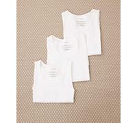 Calvin Klein - Confezione da 3 canotte bianche in misto cotone-Bianco 46