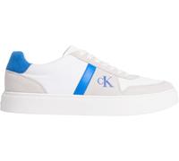 Calvin Klein Coppe Classiche da Uomo in Pizzo Misto EMB Lingua Ym0Ym01395 Low Top, Bianco (Bianco Brillante/Blu Lapislazzulo), 7