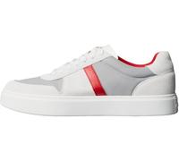 Calvin Klein Coppe Classiche da Uomo in Pizzo Misto EMB Lingua Ym0ym01395 Low Top, Bianco Taupe Smog Bianco Adrenalina Rush, 38 2/3 EU